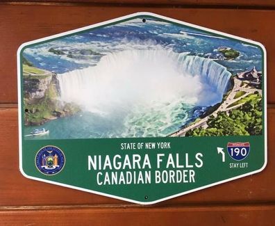 Metallschild Niagara Fälle Niagara Falls State of New York 29x22 (Gr. 28,5x22 cm)