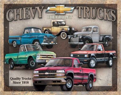 US Schild ca. 30 x 40 cm Chevrolet Chevy Truck Tribute - Quality since 1918 V8