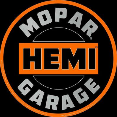 USA XXL US Schild MOPAR HEMI Garage Durchmesser ca. 45 cm die cut Design