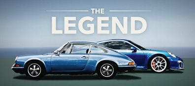 XXL Metallbild: Porsche 911 - the Legend 90x40 cm Panorama