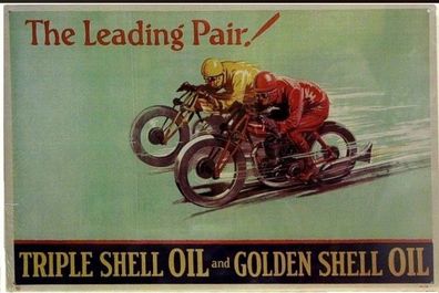 XL USA Blechschild 30x45 Triple Shell Oil neu + ovp the leading pair (Gr. 30 x 45 cm)