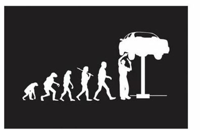 Evolution of the Mechanic- Schild 57 x 29 cm Garage Werkstatt