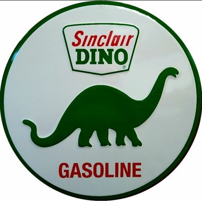 USA XXL US Schild: Sinclair Dino Gasoline Durchmesser ca. 60 cm