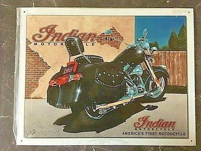 US Schild ca. 30 x 40 Indian Motorcycles Chief Americas first Motorcycle