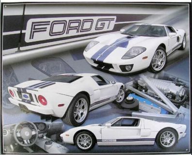 US Blechschild: Ford GT 2007 Collage - ca. 30 x 40 cm -