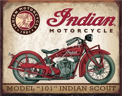 US Schild ca. 30 x 40 cm Indian Scout - Model 101