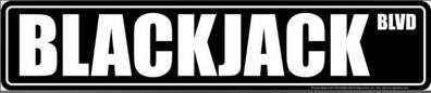 US Strassenschild Blackjack Boulevard- 60 x12 cm Zocker Vegas 17 und 4