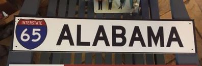 US Strassenschild Alabama - 60 x12 cm Interstate 65