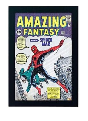 Framed Art: Spiderman Amazing Fantasy ! Holzbild ca. 33 x 48 cm incl. Rahmen