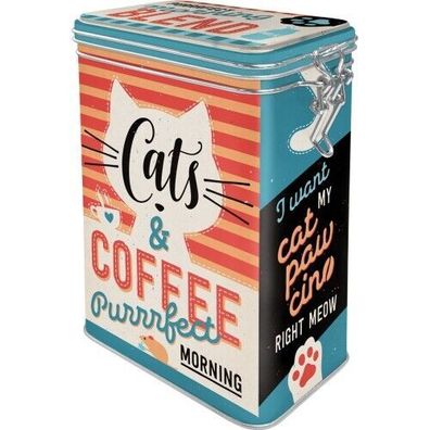 Nostalgiedose Kaffee Tee Mehl Salz: Cats and Coffee - Aromadose