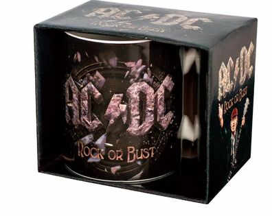 AC/DC Tasse Rock or Bust Highway to hell Thunderstruck - Keramik Kaffee Tee