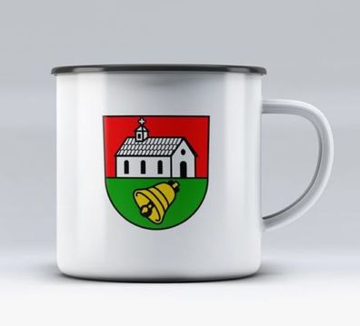 Emaille Becher - Böbingen Ostalbkreis ! cool Kaffee Tee Coffee Heckenscheisser