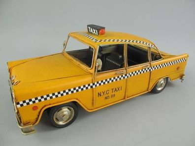 XL Blechmodell: New York Taxi - Yellow City Cab 30 cm lang - Shabby Retro NY