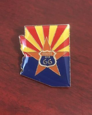 Route US 66 Arizona State Metall/Emaille Ansteck Pin Button