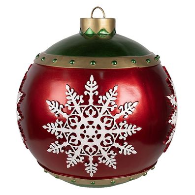 Clayre & Eef Groáe Weihnachtskugel Weihnachtsdekoration Ø 39x44 cm Rot Kunststoff
