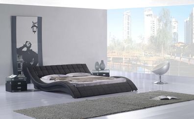 Doppel Hotel Betten Ehe Schlaf Zimmer Leder Bett Polster Design Luxus 180x200cm