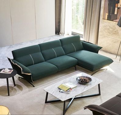Italienische Design Möbel Wohnzimmer Textil Ecksofa Couch Polster Eck Garnitur