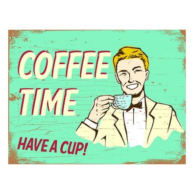 Clayre & Eef Textschild 33x25 cm Grün Eisen (Gr. 33x1x25 cm)