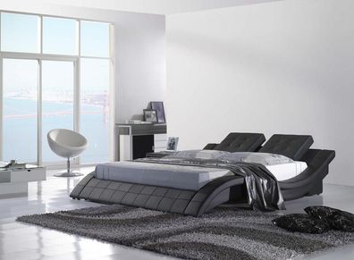 Luxus Doppel Hotel Ehe Betten Holz Schlaf Zimmer Leder Bett Polster Design Neu