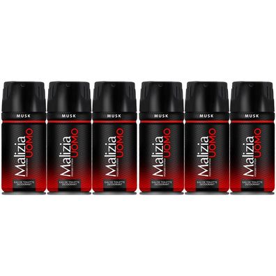 Malizia UOMO MUSK / moschus - deodorant EdT 6x 150ml