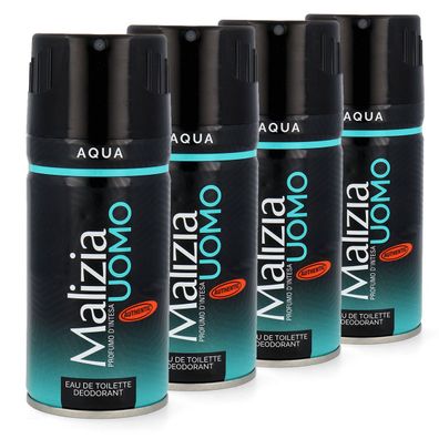 Malizia UOMO AQUA - deodorant EdT 4x 150ml