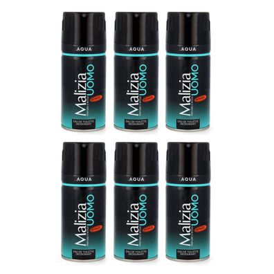 Malizia UOMO AQUA - deodorant EdT 6x 150ml sixpack