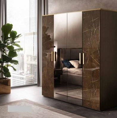 Kleiderschrank Holz Schrank Schränke Holz Garderobe Möbel Design Schlafzimmer
