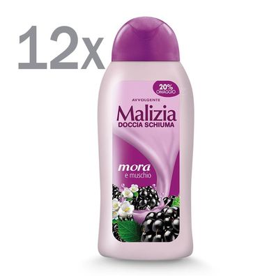 Malizia Mora & Muschio Brombeere & Moschus Duschgel 12x 300 ml