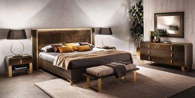 Bett Schlafzimmer Set Design Modern Luxus 2x Nachttisch Italienische Möbel 3tlg