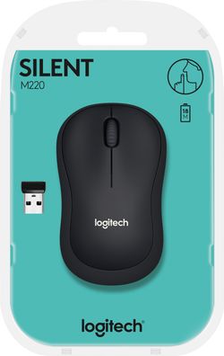 Logitech Maus M220, Silent, Wireless, anthrazit