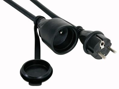 Perel - EC05R25 - Gummi-Verlängerungskabel - 5 m - 3G2.5 - Stecker-Typ E (Französi