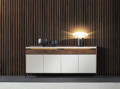 Design Kommode Anrichte Side Lowboard Schrank Regal Luxus Beleuchtet Wohn Zimmer