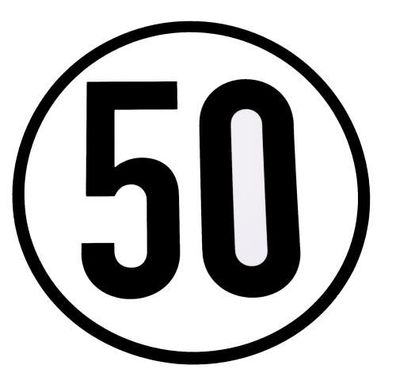 Geschwindigkeitsschild 50 km/h