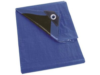 Perel - 140-1012 - Abdeckplane, blau/schwarz, super stark, 10 x 12 m