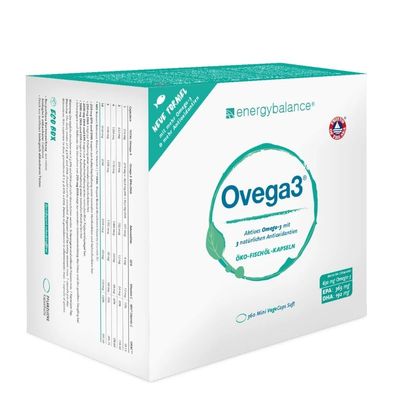 Ovega3 Fischöl, Vit C, Q10, Astaxanthin, 360 Kapseln - EnergyBalance