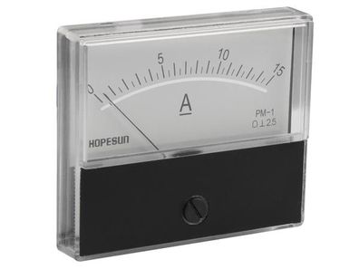 Velleman - AIM7015A - Analoges Strompanelmeter 15 A DC / 70 x 60 mm