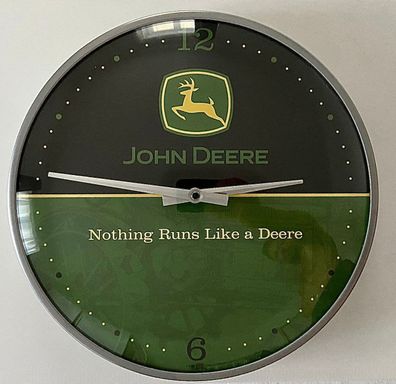 John Deere Logo 31cm Wanduhr