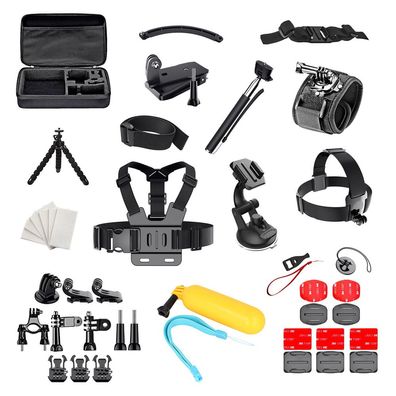 Actioncam Set 50 in 1 Zubehör Kit Action Kamera Tasche geeignet für GoPro Hero