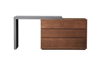 Konsolentisch Kommode Kommoden Designer Schrank Sekretär Tisch Holz Braun Neu