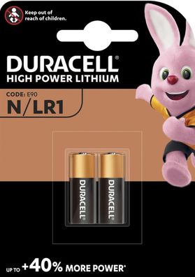 Duracell - LR1 / N / Lady / MN9100 - 1,5 Volt Alkali - 2er Blister