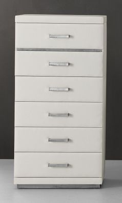XXL Leder Sideboard Kommode 6 Schubladen Schränke Schrank Kommoden Hochschrank