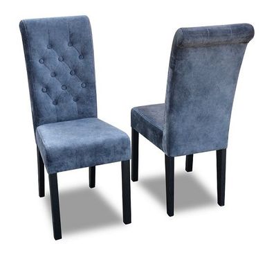 1x Chesterfield Stuhl Set Sitz Polster Garnitur Esszimmer Stühle Lehn Leder K11G