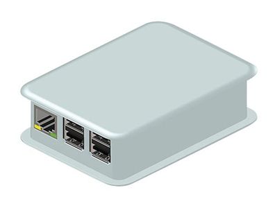 Teko - Tkberry3w - Gehäuse für Raspberry PI 3 - Weiß