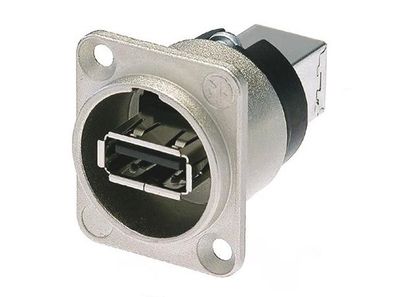 Neutrik - Reversibler USB-ADAPTER (TYP USB A und USB B), NICKEL D-GEHÄUSE