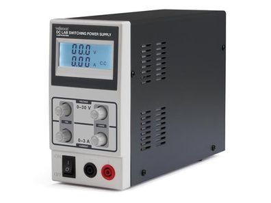 velleman - LABPS3003SM - DC-Labornetzgerät 0-30 VDC / 0-3 Max. mit LCD-Display-Sch