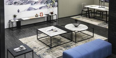 Beistell Tische Couch Tisch Sofa Wohn Zimmer Klassiker SET Marmor 2x Design Neu