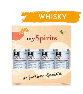 mySpirits Whisky 4er Miniaturen-Set (40-43 % vol, 0,08 Liter) (40-43 % vol, hide)