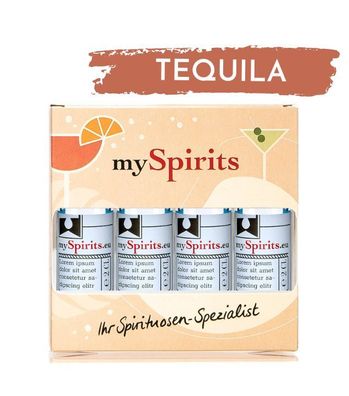 mySpirits Tequila 4er Miniaturen-Set (38 - 40 % vol, 0,08 Liter) (38 - 40 % vol, hide