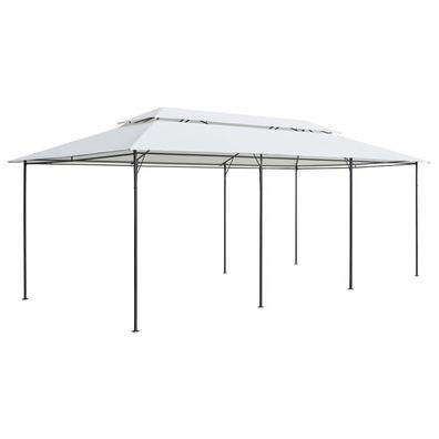 vidaXL Pavillon 600x298x270 cm Weiß 180g/m²