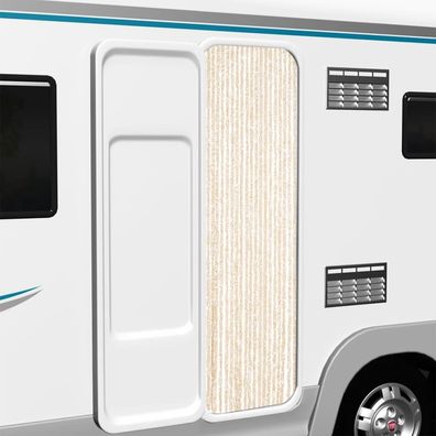 vidaXL Fliegenvorhang Beige und Weiß 56x185 cm Chenille